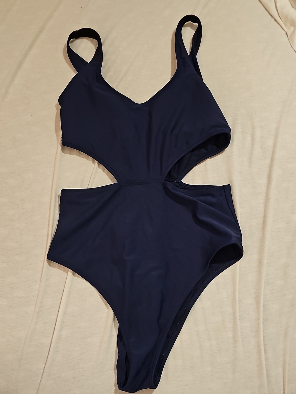 Aerie Size Medium Cut Out One Piece Navy Blue Excellent Condition